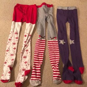 Cotton tights fit girls 8-10. Set of 3